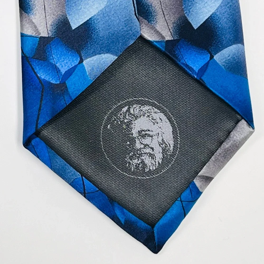J. Garcia Necktie Men OS Blue Bee Hive‎ Artist Proof Silk Abstract Signature Tie